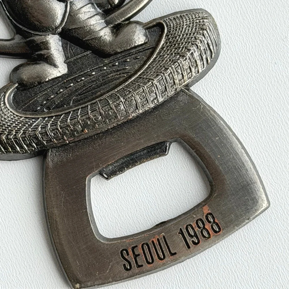 Vintage 1988 Seoul‎ Olympics Decorative Figural Metal Tiger Bottle Opener